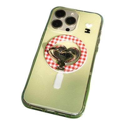 怦怦开心保护壳磁吸摺叠桌面支架适用iphone17PM防摔保护壳苹果16pm