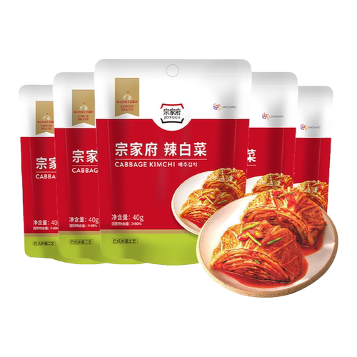清净园宗家府辣白菜40g正宗韩式切件泡菜朝鲜腌制下饭菜咸菜袋装