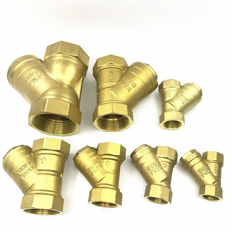 厚款Y型过滤器1寸半丝口过滤器黄铜锻压过滤器4分6分1寸3寸DN50