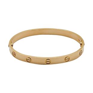 【自营】中古99新卡地亚LOVE系列18k玫瑰金经典款手镯男女同款