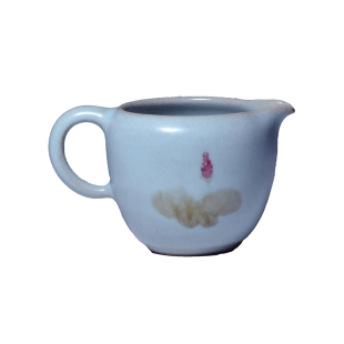 茂源盛台湾张书曜中式手工茶具 陶瓷汝窑开片手绘公道杯 荷花茶海