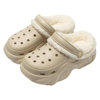 厚底洞洞鞋女秋冬季外穿2024新款