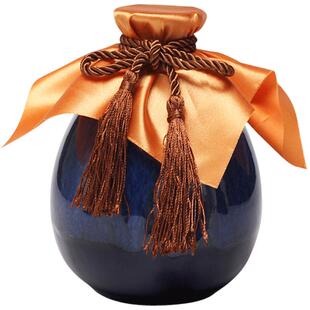 古苑宜兴陶瓷空酒瓶子装饰花瓶器摆件酒坛子白酒小酒壶一斤装包邮