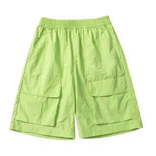 allblu幼岚【轻壳大口袋裤】儿童短裤25春夏新款男童女童轻薄耐造
