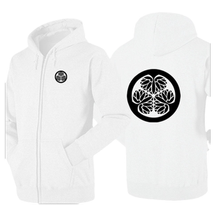 日本战国家徽拉链开衫卫衣男女织田信长真田幸村衣服六连钱外套绒