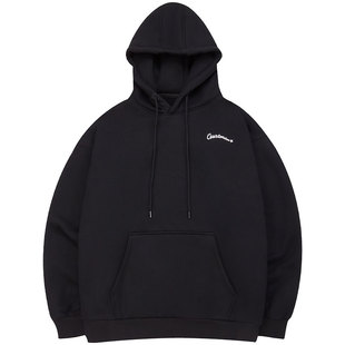 COURTMAN加绒卫衣连帽冬保暖厚美式宽松上衣运动男