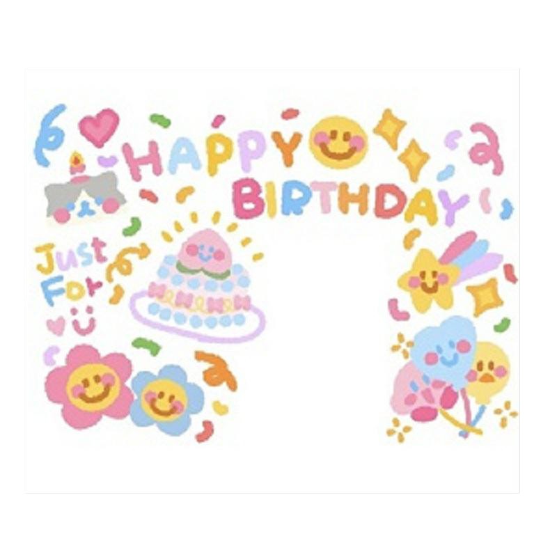 电视投屏海报儿童生日派对装饰