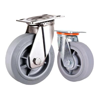 304中型重型不锈钢静音橡胶轮