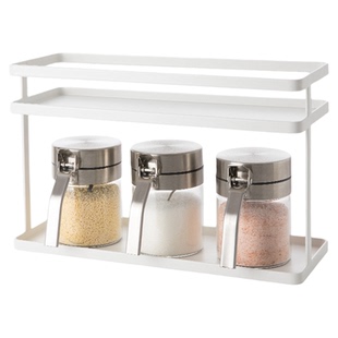 霜山厨房调料置物架台面窄款油盐酱醋调味料品收纳架子双层调料架