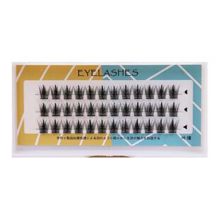 假睫毛塔尖麦穗仙子小恶魔分段式欧美混血女细黑梗浓密单簇自嫁接