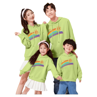 亲子装春秋新款连帽卫衣