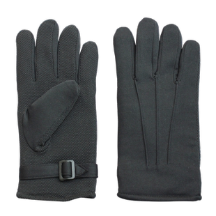 保暖加厚加绒三筋防滑广场舞晨练保安门卫物业冬季天礼仪黑白手套