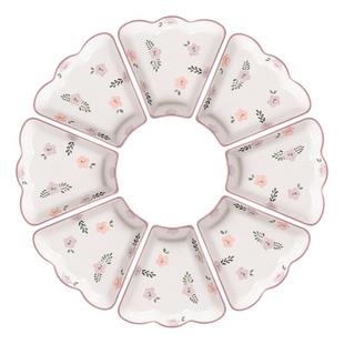 美康之家中式圆桌扇形盘子菜盘家用陶瓷团圆拼盘餐具组合碗碟套装