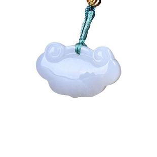 和田玉如意吊坠长命百岁玉锁项链可爱天使貔貅哆啦a梦平安扣挂件