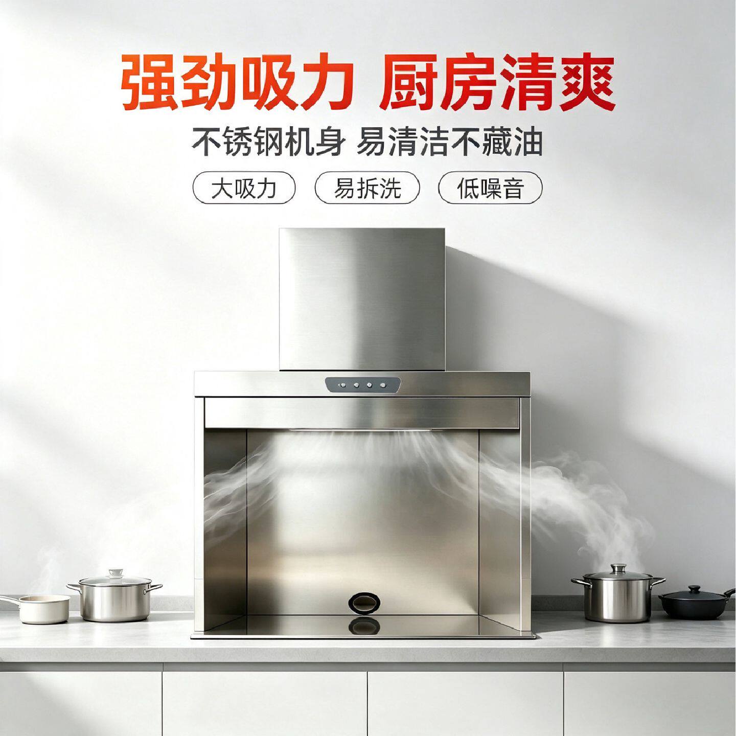 立体式油烟机炸鸡店商用抽油烟机家用排气扇厨房免打孔台面排烟机