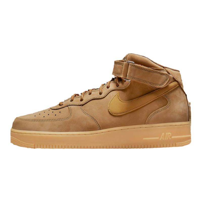 乐积运动NIKE AIR FORCE 1 MID AF1中帮板鞋小麦板鞋DJ9158-200