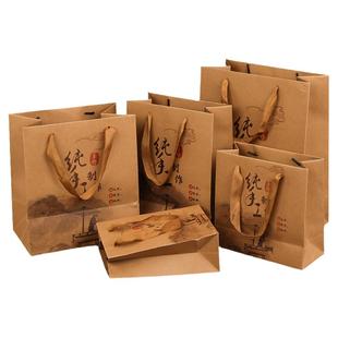 礼品袋子手提袋高档纯手工牛皮纸袋中国风土特产包装袋年货纸袋子