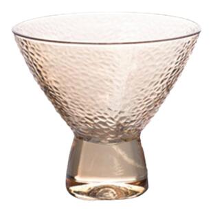 罗派ROUPA玻璃杯创意锤纹热卖透明彩色冰激凌甜品鸡尾酒杯冰沙碗