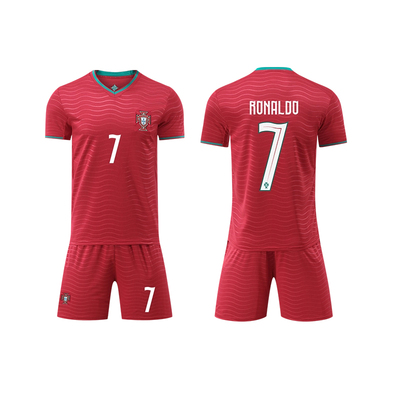 葡萄牙C罗7号球衣2627主场国家队足球服短袖套装比赛训练队服定制