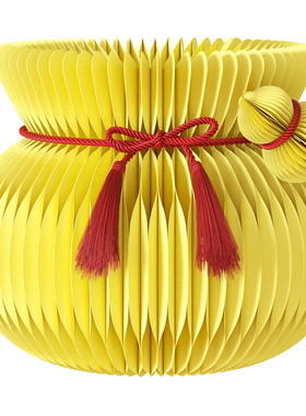 十八纸马年春节桌面摆件福气满袋