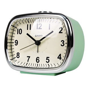 卡西欧CASIO卧室闹表夜灯静音复古简约学生床头闹钟大声起床