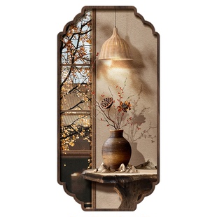 宋代美学玄关装饰画高级感客厅走廊过道壁灯画新中式茶室禅意挂画