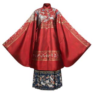 云藏月绣御狸原创明制婚服长袄马面裙汉服女结婚嫁衣新娘红色敬酒