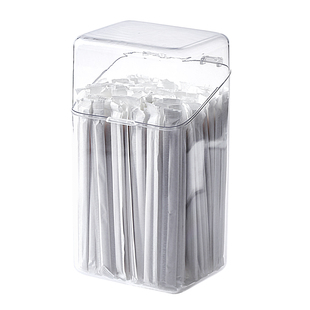 一次性吸管勺子收纳盒带盖防尘胶囊咖啡奶茶条存放盒大容量置物架