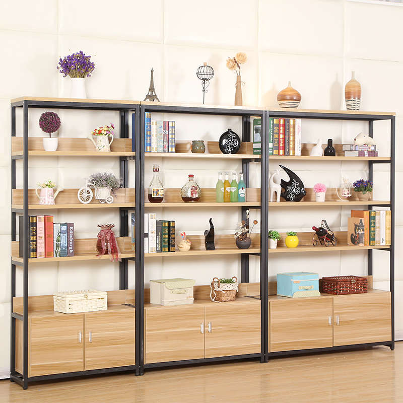 书架书柜组合简约现代客厅置物架办公室隔断多层落地储物架铁艺