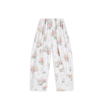 【现货】OPEN YY 26PS早春新款 花卉全打褶阔腿裤 DOUBLEBOO