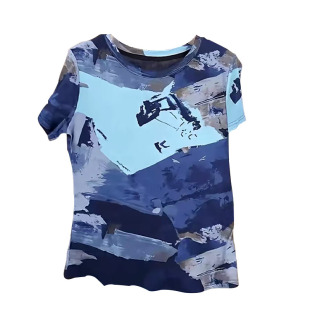 新中式短袖T恤女时尚印花打底衫2024夏季新款遮肉显瘦百搭上衣服