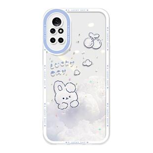 阿仙奴云层小熊适用华为nova9手机壳nova10可爱nova8pro透明磨砂nove7se镜头全包女款软新款原创闺蜜个性创意