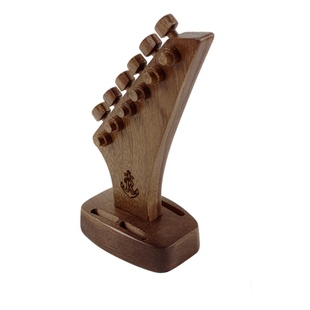 电吉他琴头造型吉他拨片盒实木吉他拨片收纳架民谣贝斯拨片礼物盒