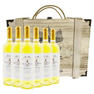 节日送礼红酒礼盒 拉索尔菲雷司令甜白干白葡萄酒6支装整箱六瓶装