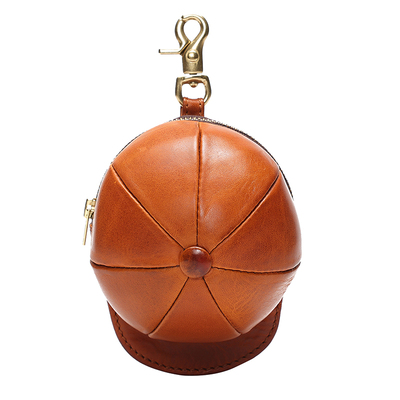 手工真皮鸭舌帽钥匙包零钱耳机包