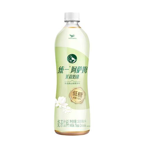 统一阿萨姆奶茶低糖饮料茉莉奶绿整箱500ml*15瓶