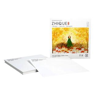 织雀插画良品方形300g棉浆logo水彩纸明信片15张团练打卡宝虹拉娜