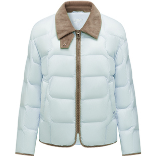 坦博尔秋季2025新款羽绒服女短款轻薄潮流款保暖高端外套休闲时尚