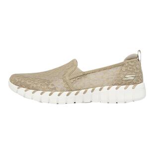 Skechers斯凯奇女鞋夏款休闲鞋镂空蕾丝网布一脚蹬鞋健步鞋124732