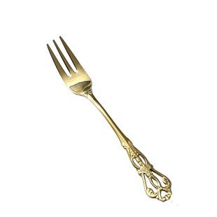 复古法式雕花镂空不锈钢咖啡搅拌勺浮雕刀叉勺子冰淇淋甜品水果叉