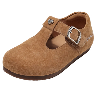 百丽童鞋春季女童轻便百搭勃肯鞋儿童宝宝皮鞋小女孩时尚软底单鞋