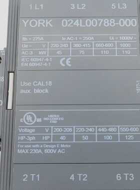 YORK 024L00788-000 024L00788000 Leistungsschütz Schütz ABB