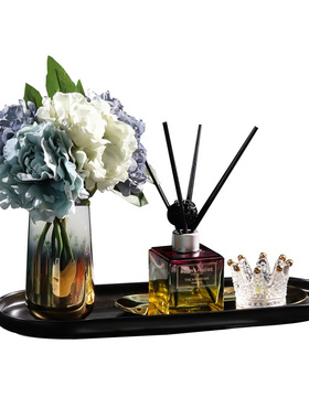 流嫣liuyan浴室无火黑色托盘摆件