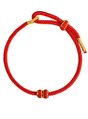 【可穿黄金/串珠】diy红绳手链
