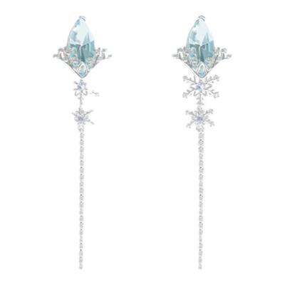 现货·《Icy》冰雪圣诞流苏耳环女轻奢小众耳饰设计感耳坠耳夹