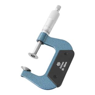 西北青量外径千分尺高精度青海量具公法线千分尺直进式蝶形圆盘头