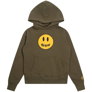 drew house mascot 笑脸拉绒宽松连帽儿童卫衣