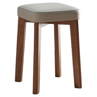 实木凳子软包餐桌凳可叠放方凳家用结实耐用备用高板凳简约椅子