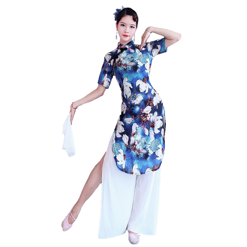 演出服民族舞纱衣短款中国风逸身