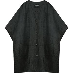 COCOBELLA新中式棉服女冬新款斗篷式缎面外套国风马甲MF3022